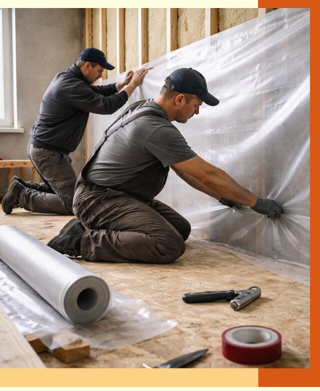 Монтаж пароизоляции в белебее от 2550 руб. — установка и укладка под ключ | ТепломастерБлб