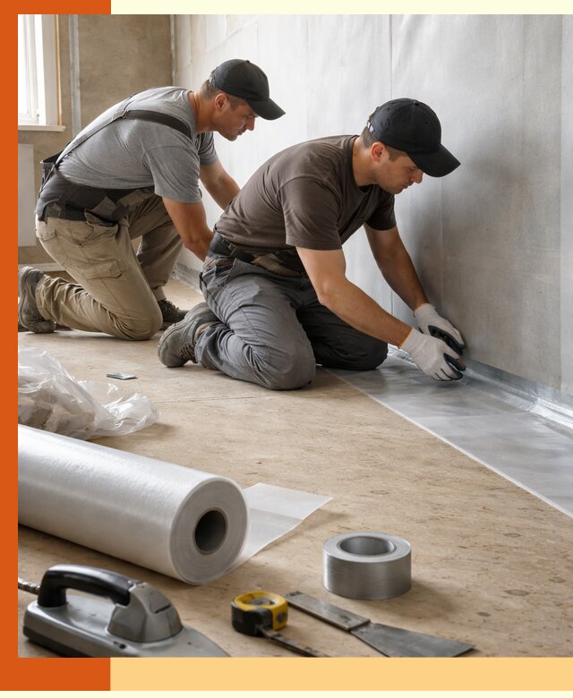 Монтаж пароизоляции для дома и помещений в белебее