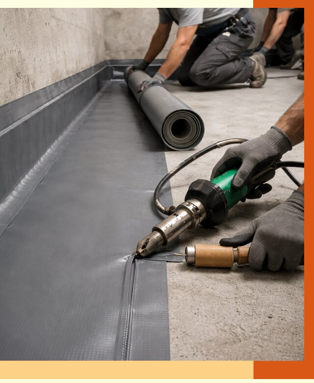 Монтаж гидроизоляционной мембраны в белебее от 1015 руб/м2 | ТепломастерБлб